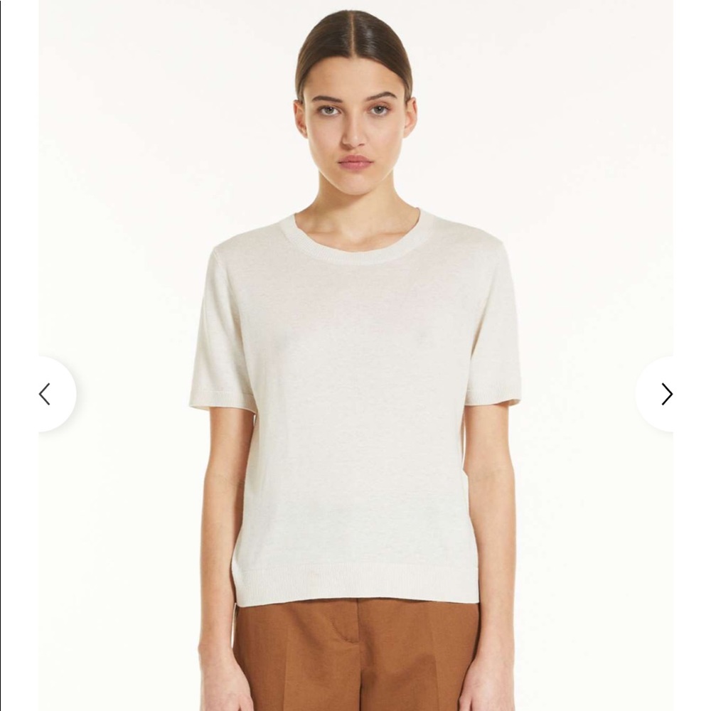 NWOT Weekend MaxMara beige ss sweater XS